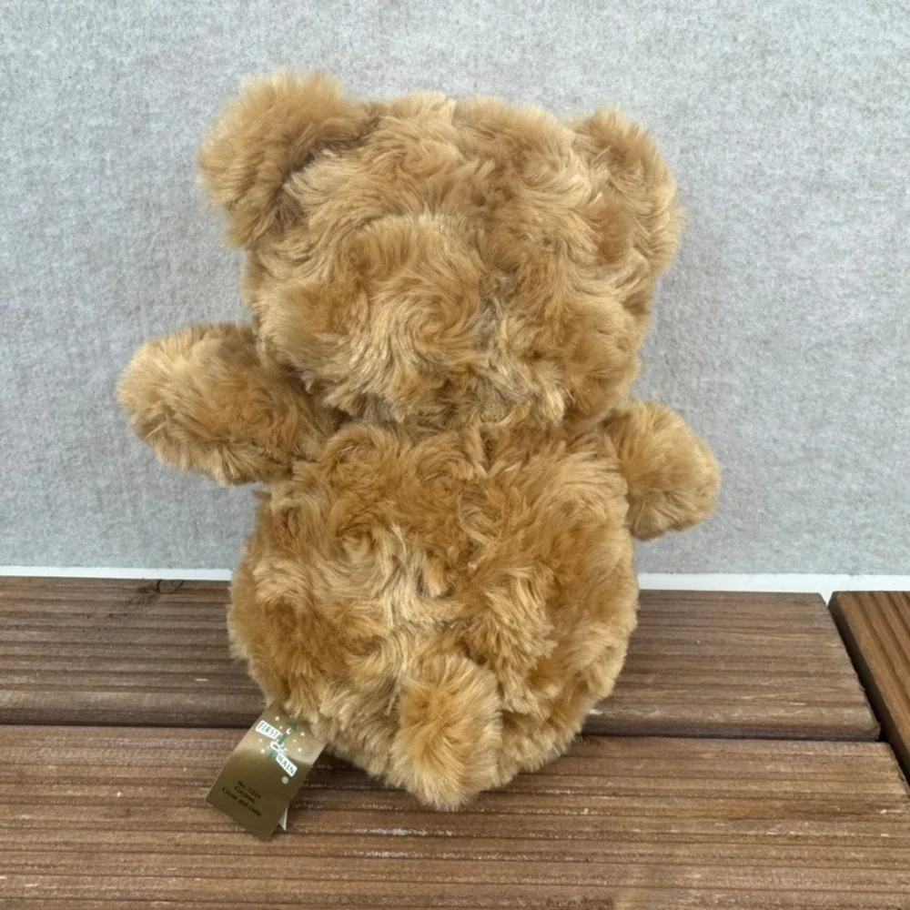 First & Main Coconut Cocoa and Duffle Teddy Bear Plush Bow Brown Stuffed Animal